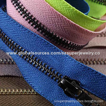 Bag close end Y teeth long chain metal zipper